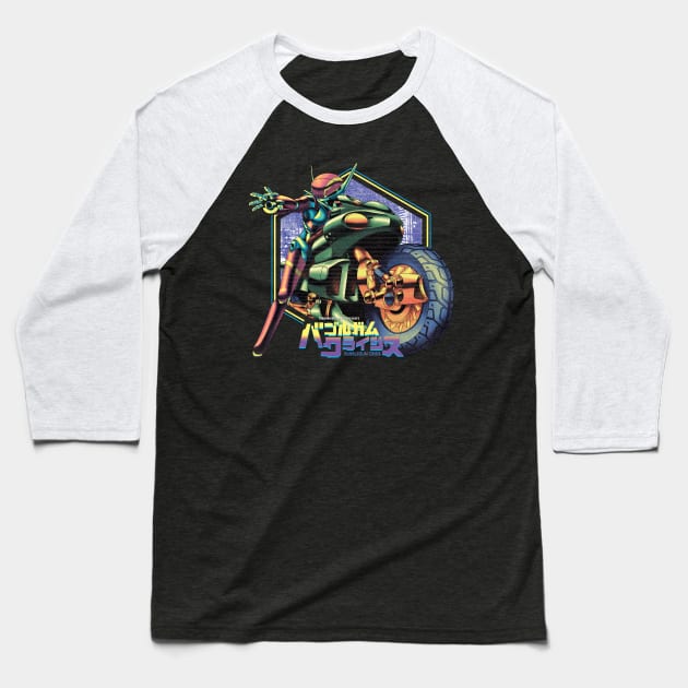 Bubblegum Crisis Baseball T-Shirt by geeeeeeeeeeeek